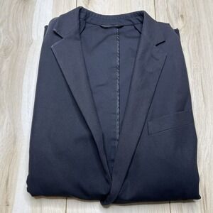 Sene Mens Black Unlined Sport Coat Size 48R Blazer Jacket Tailored Fit